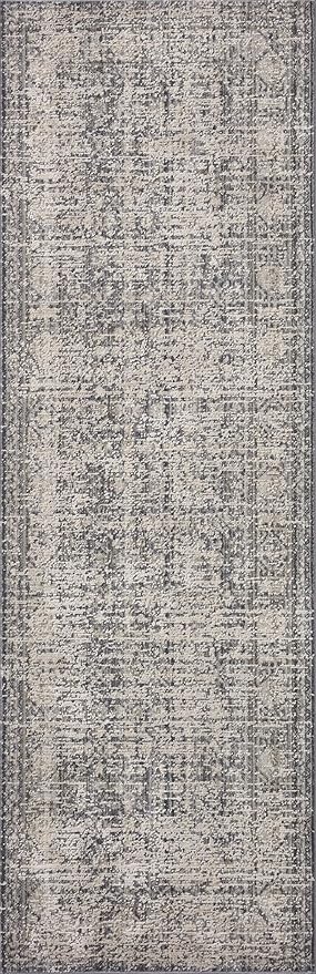 Loloi Amber Lewis Alie Collection ALE-03 Charcoal/Dove 2'-7'' x 12'-0'', .13'' Pile Height, Runner Rug