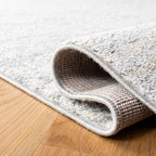 SAFAVIEH Tulum Collection Area Rug - 3' Square, Light Grey & Ivory, Moroccan Boho Tribal Design, Non-Shedding & Easy to Clean, Ideal for Entryway, Foyer, Accent Space, Bedroom (TUL272F)