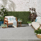 Nourison Home Versatile Silver Grey 7' x 10' Area Rug - Easy Clean, Non Shedding, Bed Room, Living Room, Dining Room, Kitchen (7' x 10')