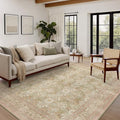 Bavni Vintage Floral Rugs 9x12, Large Washable Area Rug with Non Slip Backing, Low Pile for Living Room, Nursery,Bedroom & Home Decor, Lightweight Carpet, Brown Pink