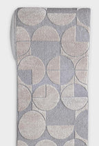 Well Woven Custom Size Hallway & Stair Runner- Harlow Harmony Ivory/Grey 27 Inches Wide x 50 Feet Long Runner (27" x 50') Runner Rug - Modern Geometric Pattern, Ultra-Soft, Easy-Clean