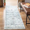 Bloom Rugs Caria Washable Non-Slip 7 ft Runner - Ivory/Gray/Caramel Traditional Runner for Entryway, Hallway, Bathroom, and Kitchen - Exact Size: 2'6" x 7'