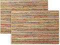 REDEARTH · Jute Cotton Chindi Area Rug - 4'x6' Rectangular Rug, Handwoven, Non-Shedding, Soft & Durable – Multi Tones for Home Décor in Living Room, Dining Room, Bedroom, Set of 2