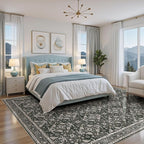 WITSHOCK Living Room Area Rugs 10x13: Soft Non-Slip Backing Washable Rugs Vintage Large Carpet for Bedroom Office Dining Room Kitchen Stain Resistant Home Decor Rug