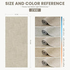 Art&Tuft 2x10 Runner Rug - Washable Runner Rugs, Non-Slip Runner Rug for Hallway, High Low Pile Textured Stripe 2x10 Rug Runner Throw Carpet for Entrance Bedroom Living Room Kitchen, Beige