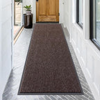 OLANLY Front Door Mat Indoor Outdoor Entrance, Waterproof Heavy Duty Doormat, Fade Resistant, Low Profile, Easy Clean Patio Porch Welcome Floor Mats for Entry, 71x30, Tan