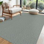 EARTHALL Washable Area Rug 4x6 Ft Non Slip Rugs for Entryway Braided Throw Rugs with Rubber Backing Bedroom Carpet Cotton Entry Rug Woven Floor Carpets for Bedroom Dining Room Living Room, Green/Grey
