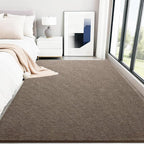 HQAYW 4x6 Area Rugs for Living Room Bedroom, Modern Thickened Memory Foam Soft Rug, Indoor Low Pile Minimalist Washable Non Slip Carpets for Kids Girls Boys Nursery Dorm Home Decor, Brown