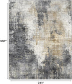 GENIMO Washable Area Rugs for Living Room, 10x14 Modern Non Slip Rugs, Low Pile Lightweight Soft Print Rug for Bedroom, Dining Room, Home Office, Washed Livid