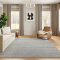 nuLOOM 8x10 Elfriede Jute & Cotton Hand Woven Area Rug, Grey, Solid Rustic Farmhouse Style, Weaved Design, Natural Fiber, For Bedroom, Living Room, Dining Room, Hallway, Office, Entryway