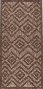 Nourison Home Versatile Brown 2' x 4' Area Rug - Easy Clean, Non Shedding, Bed Room, Living Room, Dining Room, Kitchen (2' x 4')