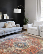 Loloi Skye Collection SKY-11 Rust/Blue 2'-6" x 12'-0" Runner Rug