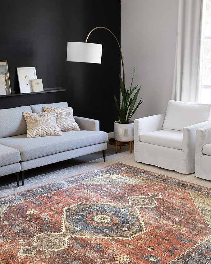 Loloi Skye Collection SKY-11 Rust/Blue 2'-0" x 5'-0" Accent Rug