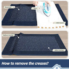 BEQHAUSE Indoor Door Mat 24" x 60", Dirt Trapper Door Mats Non-Slip Entryway Rugs Washable, Resist Dirt Absorbent Welcome Mat, Low Profile Floor Mats for Front Back Door and Entryway, Blue