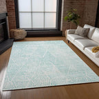 Addison Rugs Chantille ACN591 Aqua 8' x 10' Indoor Outdoor Area Rug, Easy Clean, Machine Washable, Non Shedding, Bedroom, Living Room, Dining Room, Kitchen, Patio Rug