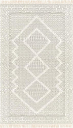 Mark&Day Wool Rugs, 6x9 Nishnabotny Cottage Light Gray Area Rug, Grey Beige Carpet for Living Room, Bedroom or Kitchen (6' x 9')