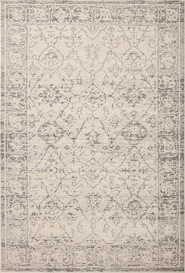 Loloi Magnolia Home by Joanna Gaines Gigi Collection GIG-02 Ivory/Stone 4'-0" x 6'-0" Accent Rug