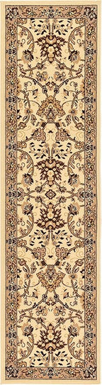Unique Loom Sialk Hill Collection Area Rug - Washington (2' 2" x 8' 2" Runner Ivory/Black)