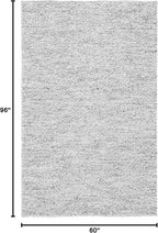 SAFAVIEH Area Rug 5x8 - Natura Collection - Light Grey & Ivory, Handmade Wool Blend, Textured Design, Ideal for Living Room, Bedroom, Dining Space (NAT620G)