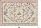 Light Pink Bathroom Rug - Washable 2x3 Small Kitchen Rugs for Powder Room, Front Door Indoor Entrance, Low Pile Stain Resistant, Colorful Pastel Aethestic