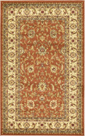 Unique Loom Voyage Collection Traditional Oriental Classic Intricate Design Area Rug (3' 3 x 5' 3 Rectangular, Terracotta/Ivory)