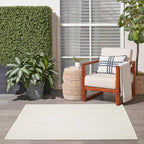 Nourison Home Versatile Ivory White 5' x Square Area Rug - Easy Clean, Non Shedding, Bed Room, Living Room, Dining Room, Kitchen (5' x Square)
