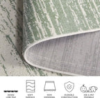 SAFAVIEH Area Rug 4x6 - Adirondack Collection - Sage & Ivory, Modern Ombre Design, Non Shedding & Easy to Clean, Ideal for Living Room, Bedroom, Office, Dining Space (ADR113X)