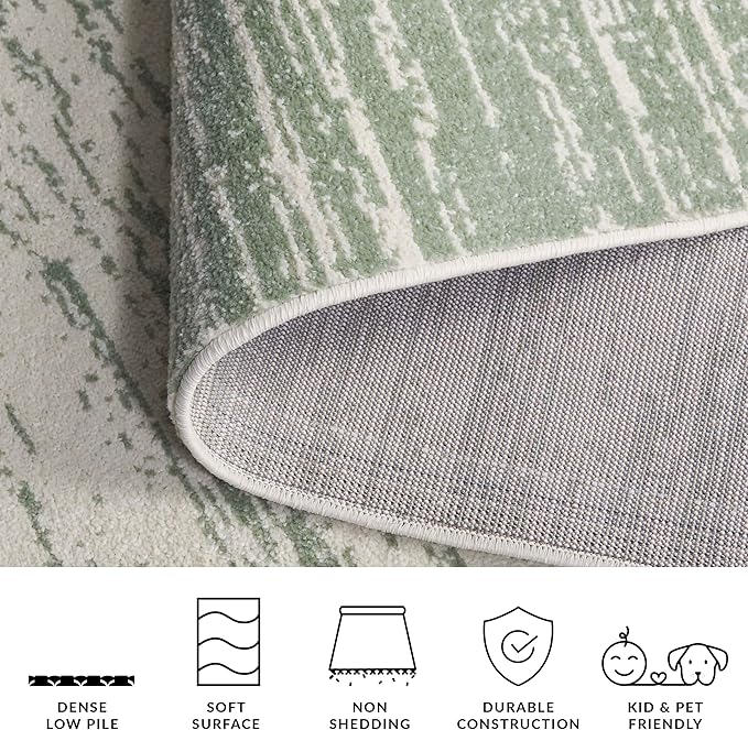 SAFAVIEH Area Rug 10x14 - Adirondack Collection - Large - Sage & Ivory, Modern Ombre Design, Non Shedding & Easy to Clean, Ideal for Living Room, Bedroom, Office, Dining Space (ADR113X)