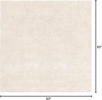 Unique Loom Solo Collection Area Rug - Calabasas (5' 3" Square, Ivory)