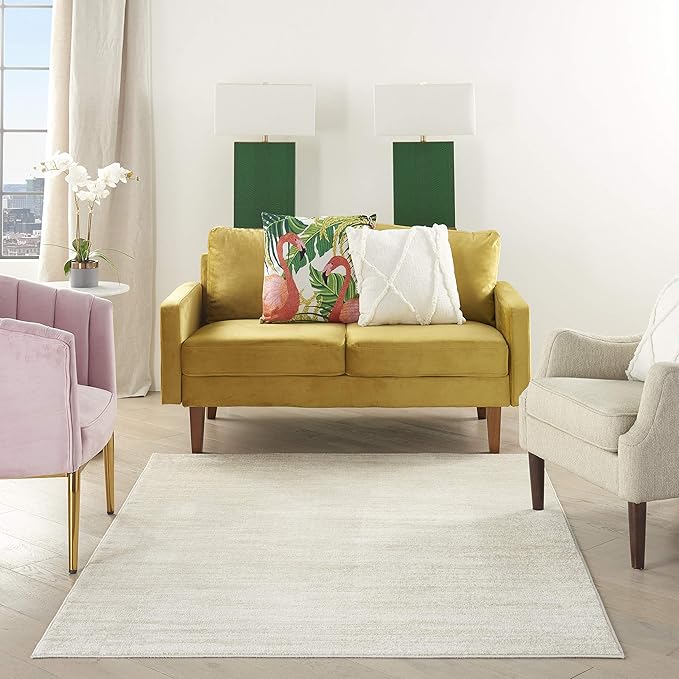 Nourison Home Nourison Essentials Ivory Beige 4' x 6' Area Rug - Easy Clean, Non Shedding, Bed Room, Living Room, Dining Room, Kitchen (4' x 6')