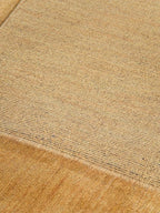 Hand Knotted Loom Wool ECO-Friendly Area Rugs - 6'x6', Square, Gold Color, Solid Plain Design, High Pile Thick Handmade Anti Skid Area Rugs for Living Room, Bed Room (L00111)
