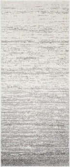 SAFAVIEH Adirondack Collection Runner Rug - 2'1" x 8', Ivory & Silver, Modern Ombre Design, Non Shedding & Easy to Clean, Ideal for Hallway, Foyer, Kitchen, Entryway, Bedroom (ADR113B)