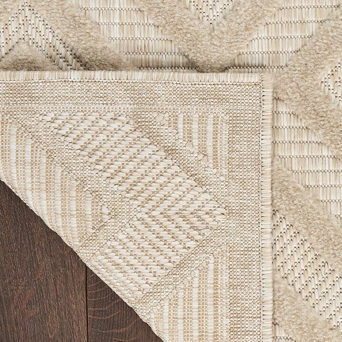 Nourison Home Versatile Cream 5' x 7' Area Rug - Easy Clean, Non Shedding, Bed Room, Living Room, Dining Room, Kitchen (5' x 7')