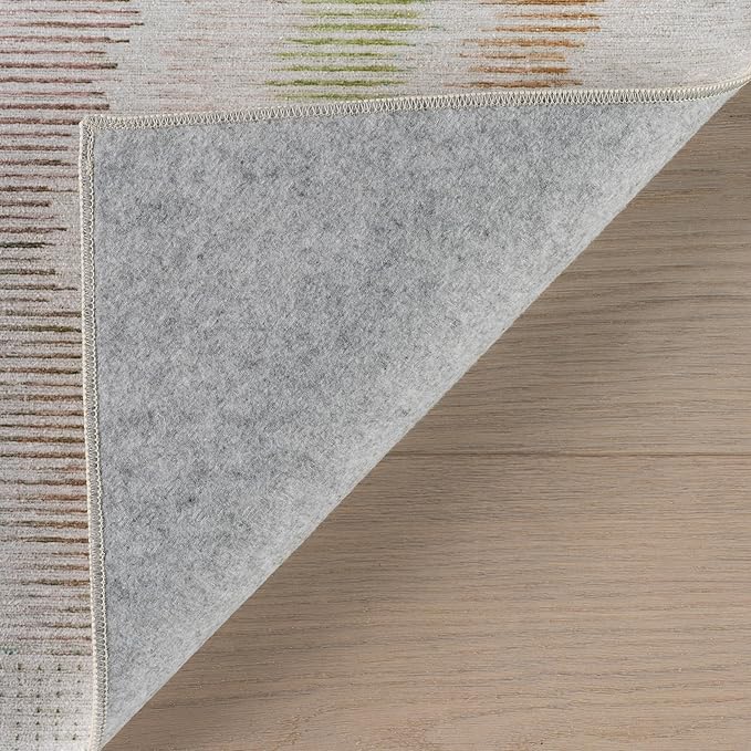 Dash & Albert Zarek Multi Machine Washable Rug, 2 X 3 Feet, Multicolored/White Chevron Pattern