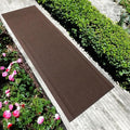 English Home Custom Size Non Slip Striped Design Light Weight Durable PVC Backing Thin Pile Runner Rug (26" x 12')