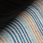 Dash & Albert Tyne Blue Machine Washable Rug, Runner-2.5 X 8 Feet, Blue/Tan Stripe Pattern