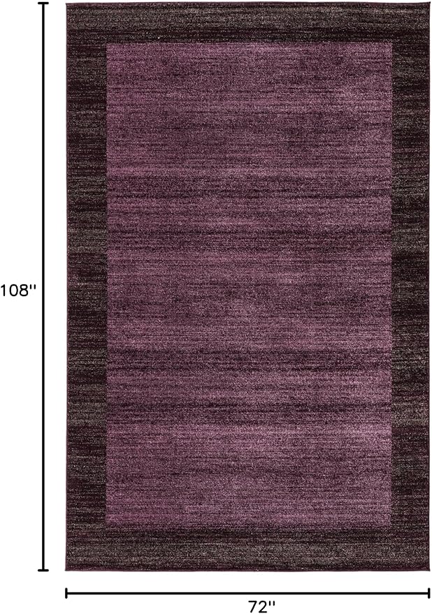 Rugs.com Angelica Collection Rug – 6' x 9' Violet Medium Rug Perfect for Bedrooms, Dining Rooms, Living Rooms