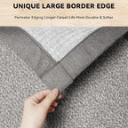 Washable Hallway Runner Rug 2x6 Jute Like Kitchen Runner Mat Rugs Non Slip, Woven Soft Entryway Farmhouse Runner Boho Floor Carpet for Indoor Laundry Hall Backdoor Bedroom Living Room, Grey