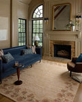 Loloi Chris Loves Julia Rue Collection RUE-05 Natural/Multi 2'-3" x 3'-9" Accent Rug Jute Neutral Floral Living Room Bedroom Rug