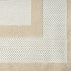 Abani Area Rugs - Modern Minimalist Pattern - Cream Rug for Living Room, Bedroom, Dining Room - Indoor/Outdoor - Easy to Clean - Non-Shedding - 5' x 8'