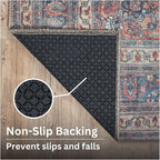 Bloom Rugs Washable Non-Slip 8' x 10' Rug - Multicolor Traditional Medallion Area Rug for Living Room, Bedroom, Dining Room, and Kitchen - Exact Size: 8' x 10'