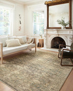 Loloi Margot Collection MAT-04 Antique/Sage 7'-6" x 9'-6" Area Rug feat. CloudPile, No-Shed Easy Clean Large Patterned Area Rug for Living Room, Bedroom, Dining Area