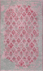 Alfa Rich 5x8 Pink Gray Reversible Washable Area Rugs for Living Room Bedroom Kitchen Decor Rug