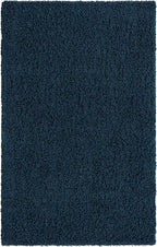 Unique Loom Solid Shag Collection Area Rug (5' 1" x 8' Rectangle, Sapphire Blue/ Navy Blue)