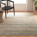 SAFAVIEH Adirondack Collection Area Rug - 4' Square, Slate & Cream, Modern Ombre Design, Non Shedding & Easy to Clean, Ideal for Living Room, Bedroom, Office, Dining Space (ADR113T)