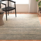 SAFAVIEH Adirondack Collection Area Rug - 3' Square, Slate & Cream, Modern Ombre Design, Non Shedding & Easy to Clean, Ideal for Living Room, Bedroom, Office, Dining Space (ADR113T)