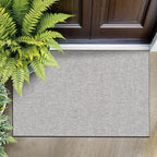 Beverly Rug Easy Jute Gray Entry Rug 2x3 Solid Washable Durable Outdoor Indoor Area Rugs for Living Dining Patio Office Stain Resistant Non Shedding Casual Indoor Outside Carpet 2 x 3 Gray