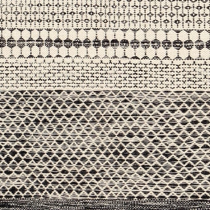 Mark&Day Wool Rugs, 5x7 Tervoort Global Black Area Rug, Blue Beige Carpet for Living Room, Bedroom or Kitchen (5' x 7'6")