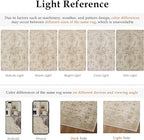 HUGEAR 5x7 Area Rug Beige Vintage Machine Washable Living Room Rugs Distressed Retro Floral Vacuumable Low Pile Carpet Bedroom Office Dining Room Laundry Room Non Slip Soft Lightweight