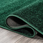 JONATHAN Y Haze Solid Low-Pile Emerald Runner Rug 2x8, Coastal,Bohemian,Minimalist,Classic, Easy-Cleaning for Living Room,Bedroom,Kitchen,Pet Friendly,Non-Shedding (SEU100L-28)